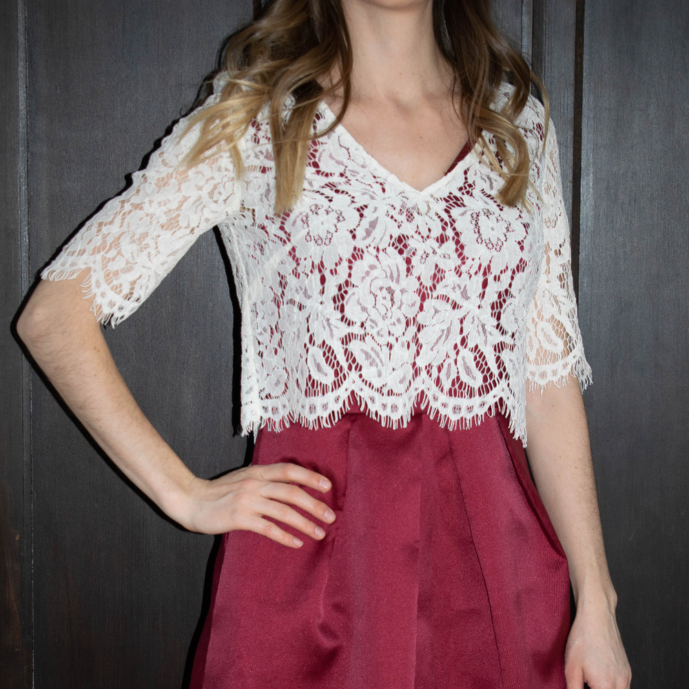 BHLDN Ivory Libby top